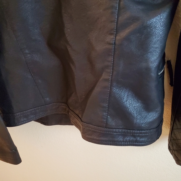 Xhilaration Jackets & Coats Xhilaration Black Faux Leather Moto
